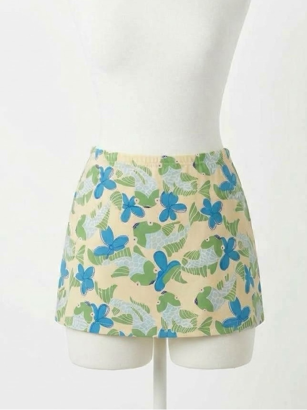 Vintage Lilly Pulitzer Lulu Skirt Medium M Too Jay Fish Print Y2K White Label